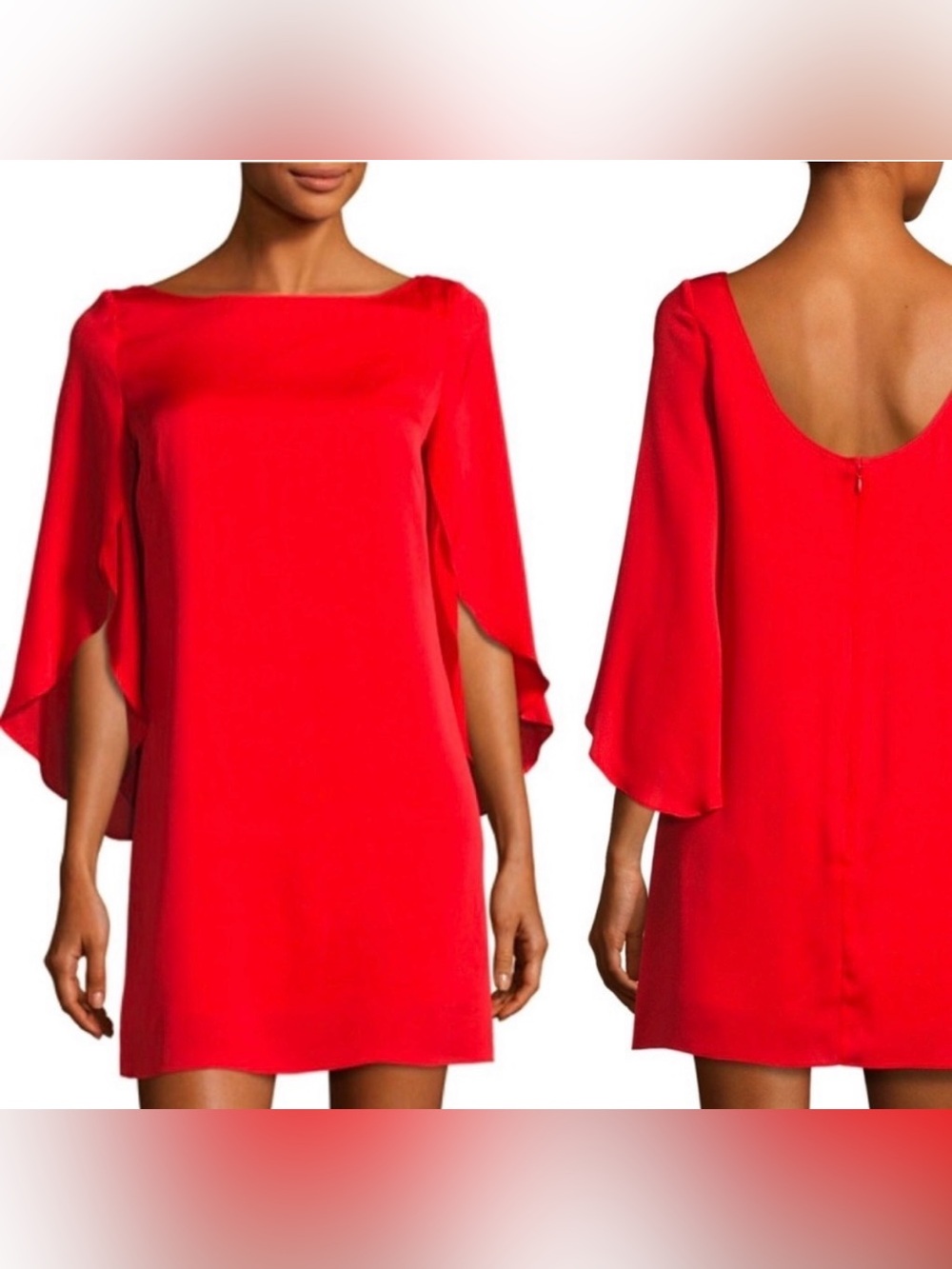 Milly red winged dress. Runs small. More like 6.